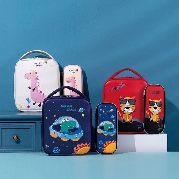 Zaini Borsa da pranzo per bambini Borsa frigo per cartoni animati Scatola termica portatile Contenitore per alimenti freddi termici Picnic scolastico per viaggi studenteschi 221203