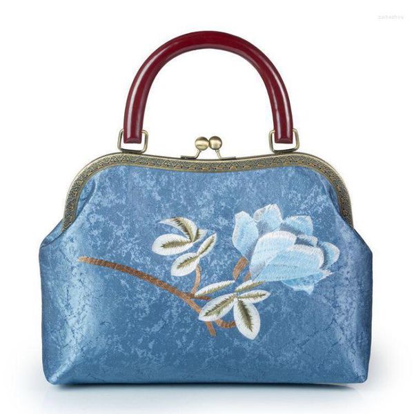 Abendtaschen YourSeason Handgemachte Damen bestickte Handtaschen 2022 Vintage chinesischer Stil Bankett Blume Frauen Schulter