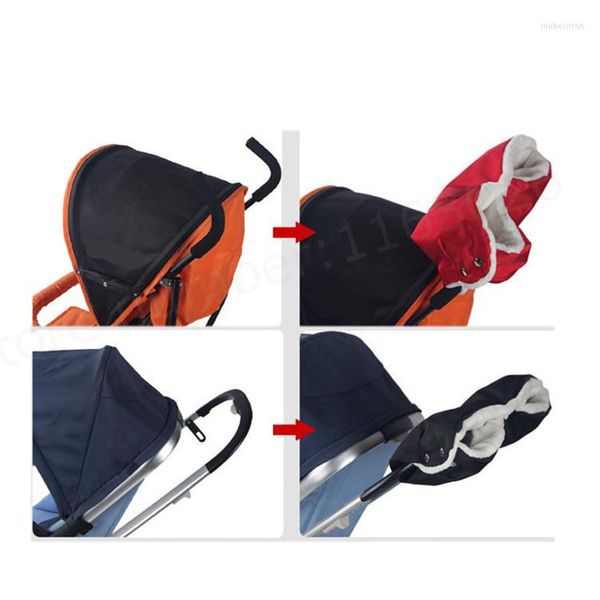 Peças de carrinho de carrinho Baby Luvas térmicas carro Carro impermeável anticonscrelo Pram Hand Muff Acessórios de inverno de luvas