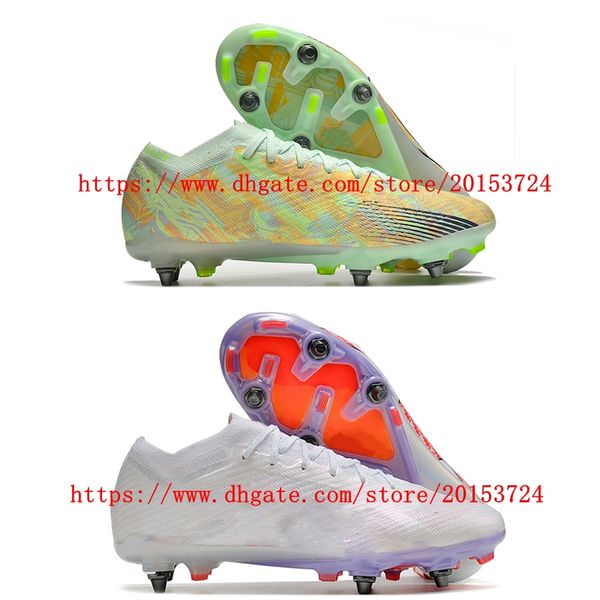 2022 Futbol Ayakkabıları Zoomes Superfly IX Eite Pro SG Yeşil/Beyaz Erkek Kılbaşları Futbol Botları Neymar Cristiano Ronaldo Cr7