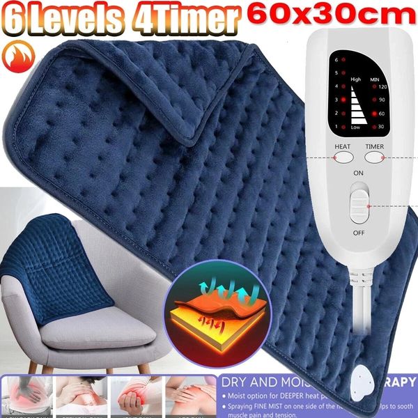 Coperta elettrica Coperte in micropeluche Cuscinetto riscaldante Addome Vita Sollievo dal mal di schiena Scaldino invernale Regolatore di calore per spalla Collo Colonna vertebrale 221203