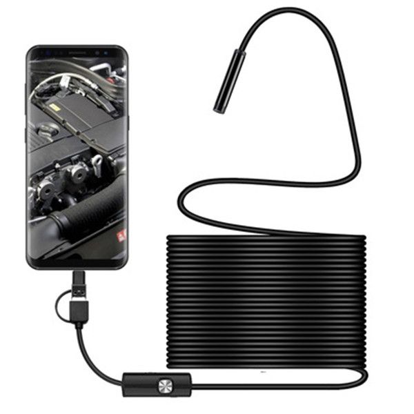 5,5 mm 3-in-1 industriële endoscoop pijplijn auto-airconditioner motordetectie Android-telefoonendoscoop