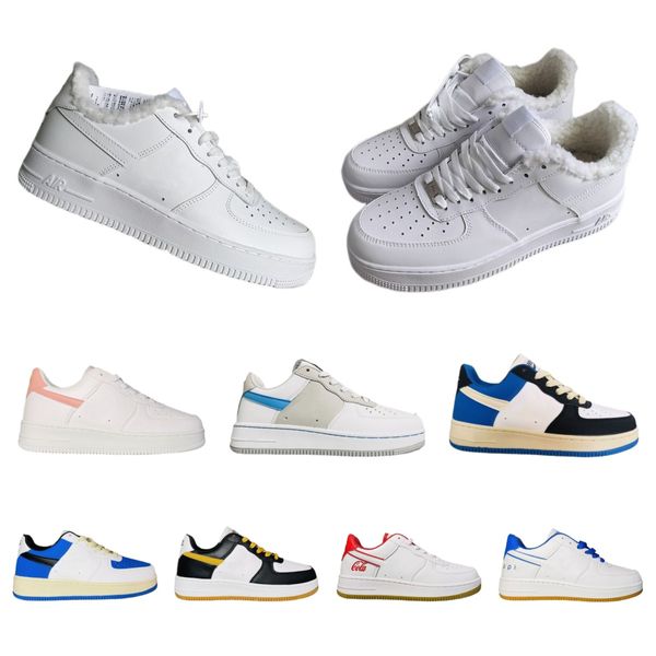 Air Low Sports Sneaker Sapatos Running Cashmere Botas de Algodão Roller Tennis Runner Basquete Treinamento Andando Sapatos de Alta Qualidade MULHERES HOMENS 36-45 AF1002