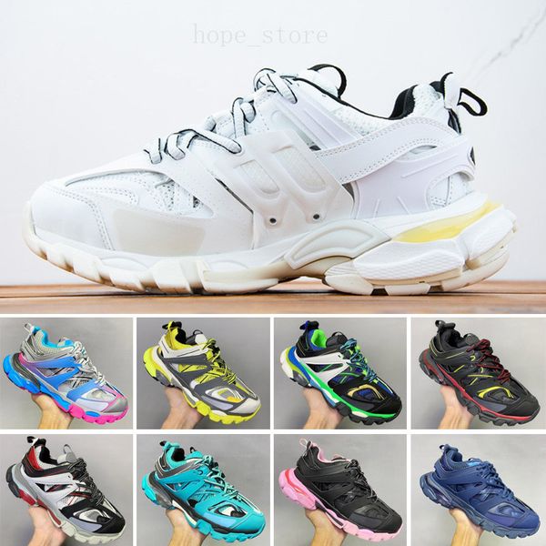 Роскошные дизайнерские дорожки для легкой атлетики 3.0 кроссовки для обуви для кроссовки для мужчины платформа. Случайная обувь белая черная сетка нейлоновая печать