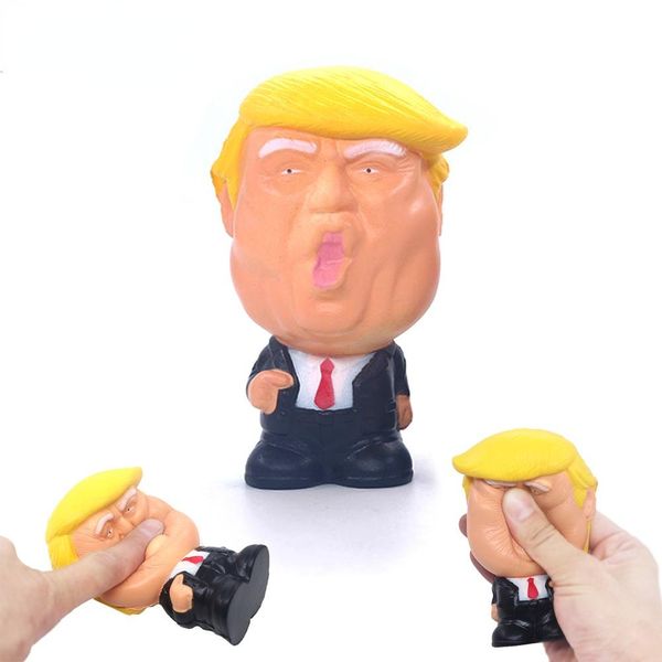 UPS carino Donald Trump Stress Decompressione giocattolo Scheeze Ball Jumbo Squishy Anti Toy Cool Novelty Relief Relief Kids Doll Dambo