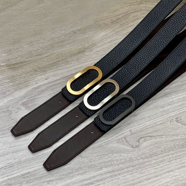 Cintura in pelle nera reversibile di design Cinture con fibbia in oro Cintura classica da donna Pantaloni Jeans Cinture
