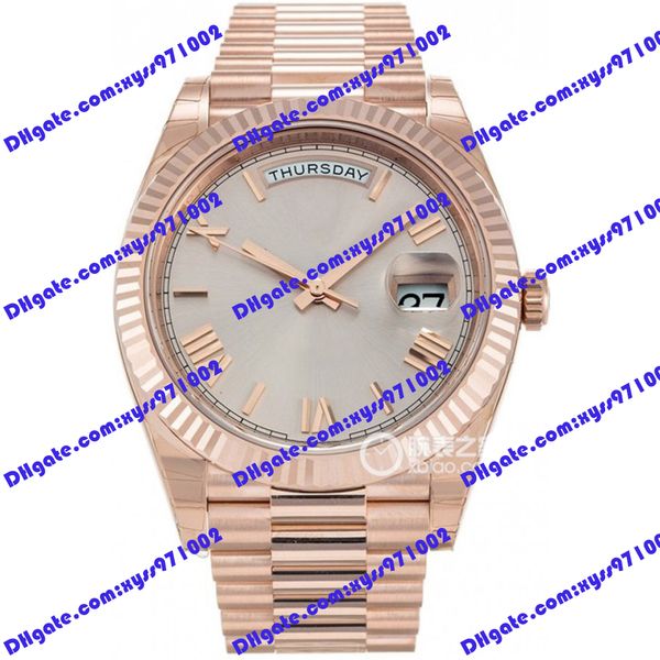 Relógio masculino de alta qualidade 2813 Máquinas automáticas 228235 RESPOSTA 40mm Dial prateado Roma tempo Mark 228238 Relógios de luxo Glasp de aço inoxidável de aço inoxidável Sapphire Glass