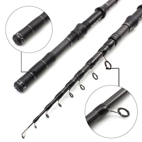 Canne da spinning 18m21m24m27m30m canna da pesca telescopica ultracorta carpa in carbonio canna da trota da viaggio portatile palo lungo 221203