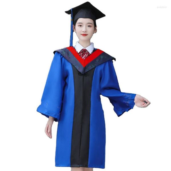 Bekleidungssets Master's Liberal Arts Science Engineering Mlitary Graduation Gown Langarm University Academic College Robe