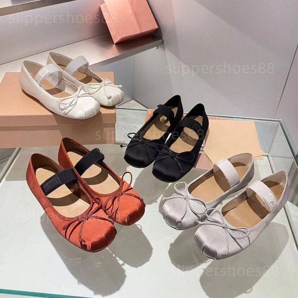 raso ballerine mary jane scarpe per le donne ballerine scarpe firmate slip on pompa di seta nero marrone rosso rosa bianco mary janes ballerine pompe pattino di vestito