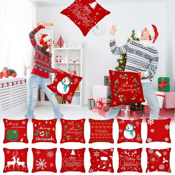 Travesseiros de travesseiros para adultos gravidez u formar desenho animado arremesso de Natal sofá de campeão cetim fronha de cetim