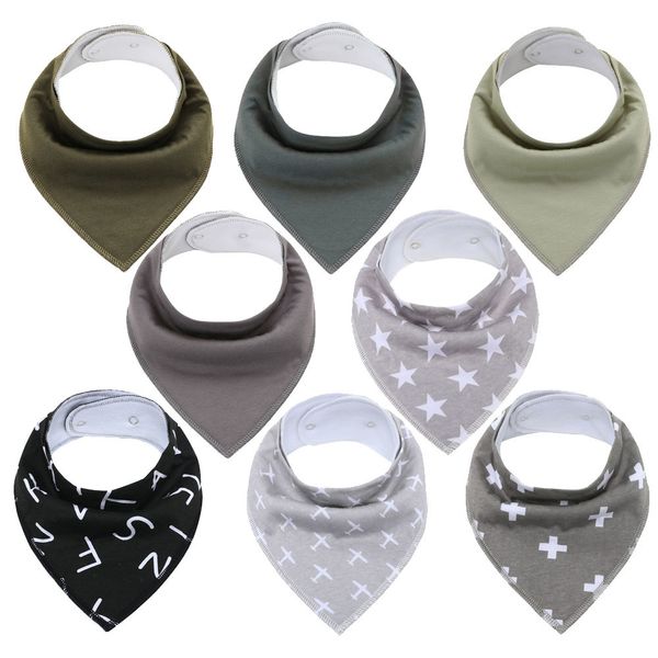 Bibs Burp Cloths 8pcs Civarua Çocuk Bebek Born Bandana Drool Super Yumuşak Erkek Kızlar için% 100 Organik Pamuk 221203