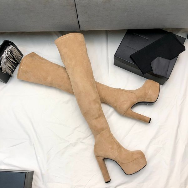 Scarpe con zeppa da donna Stivaletti alla caviglia Vestibilità slim Prezzo all'ingrosso Social Wedding Party Pelle di qualità leggera Business Formale con scatola originale misura 35-41