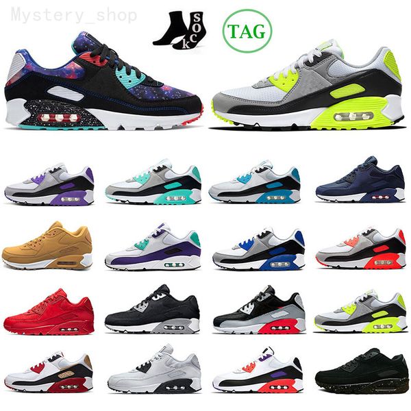 Men dos anos 90 Running Sapates Infravermelho Patch Triplo Preto Branco Laser Rosa Oreo Rosa Brial Trainer Boman Women Designer Esportes Esportes ao ar livre 36-45 E1