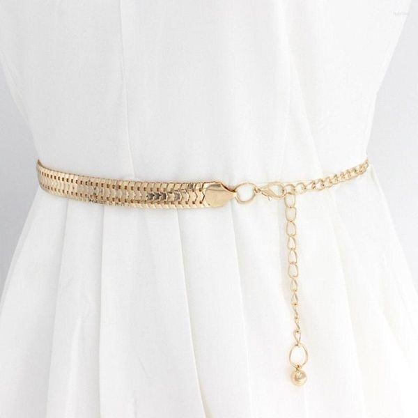 Gürtel Mode Einfache Party Casual Hosen Kleid Gold Kette Gürtel Taille Strap Metall Bund