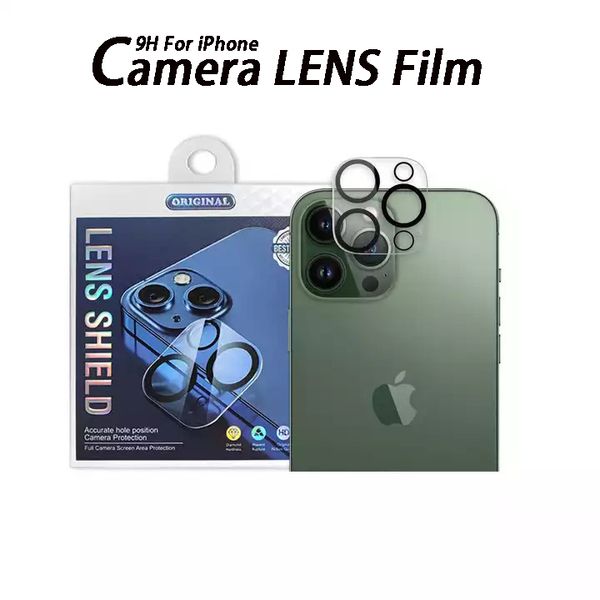 İPhone 14 13 13 12 Mini 11 Pro Max 3D Sıralamaya Dayanıklı Tam Kapak Kamera Arka Temperlenmiş Cam Film Perakende Paketi ile Telefon Lens Ekran Koruyucusu