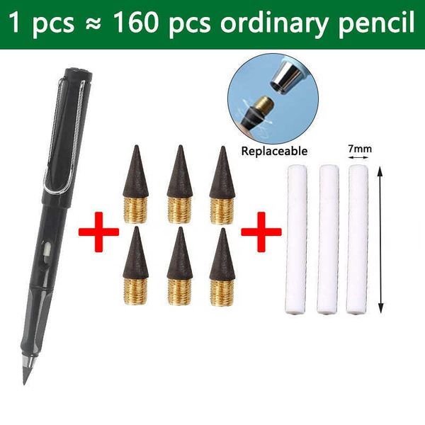 PcsSet Unlimited Eternal new Pencil No Ink Writing Magic for Art Sketch Stationery kawaii pen school supplies