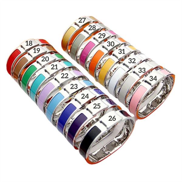 Bracelets de pulseira masculina de moda pulseiras de luxo j￳ias femininas acess￳rios da moda liga de a￧o de tit￢nio 17 cores pulseiras de prata de ouro rosa para casais