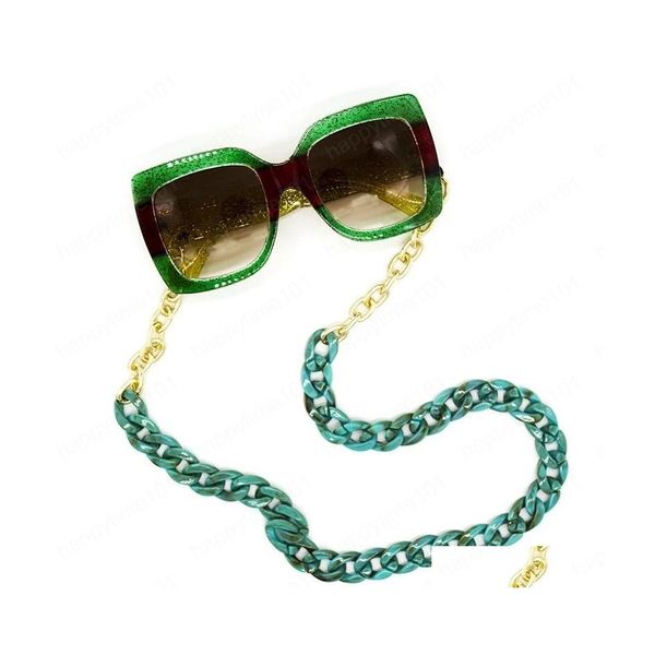 Catene per occhiali Cinghie per catene per occhiali Beach Cool Fluorescent Fruit Green Thick For Cords Occhiali da sole hip-hop Accessori Drop Delive Dhcb1