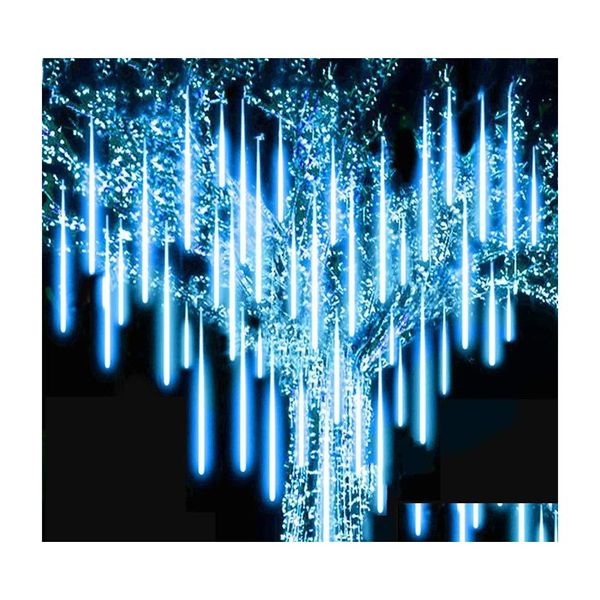 Decorazione per feste Decorazione per feste di compleanno Lampada per prove d'acqua Lampade 8 String Suits Meteor Shower Light Outdoor Mti Color Glow 40Hx L2 Dr Dh9Uk