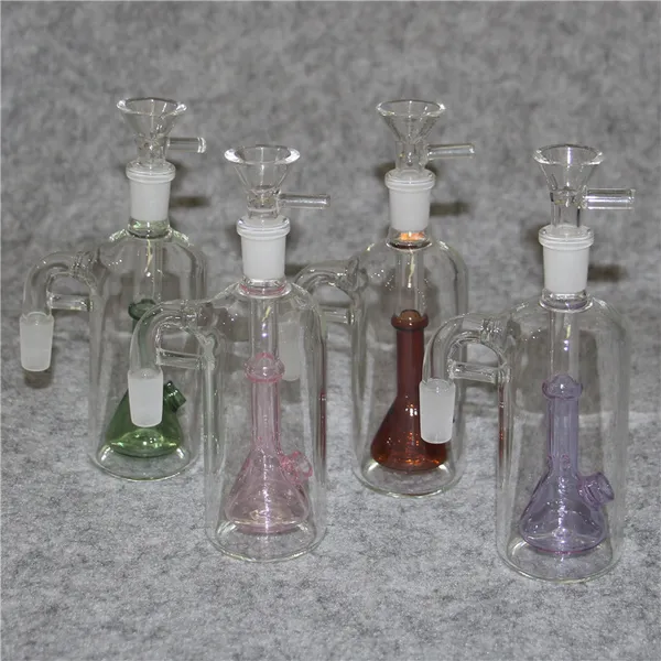 Coletor de apanhadores de cinzas de cinzas braço fumando colecionador dab bong bong 14 mm 18 mm de popa de água de água de vidro de 18 mm acessório de bongs