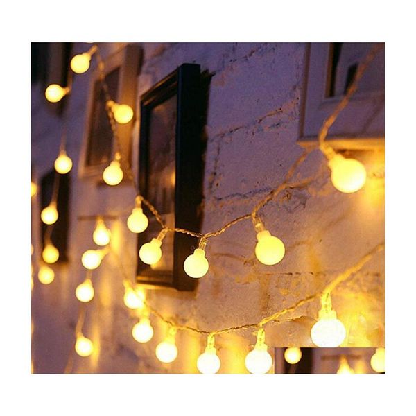 Parti Dekorasyon Led Boncuk Lamba Dizeleri Şeffaf Hat String Lights PVC Bakır Tel Renkli Aydınlatma Zincirleri Pil Dekorasyon Odası DHI9A