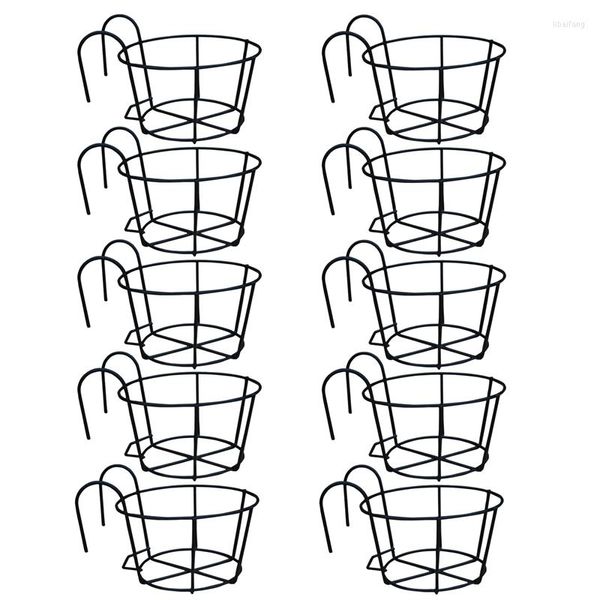 Camas de cadeira 10pcs varanda rack de flores penduradas fios de fios de fios de ferro suportes