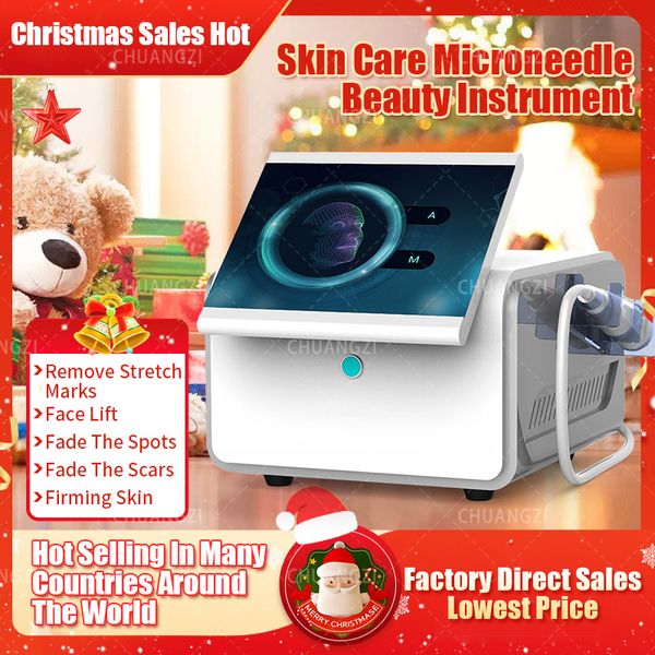 2023 Natale di Vendita Caldo RF Microneedling Acne Cicatrice Stretch Rimozione RF Microneedle Radiofrequenza Rafforzamento Della Pelle