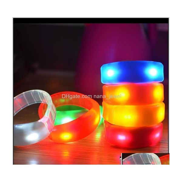 Braccialetti fascino Braccialetti fascino Gioielli Delivery Delivery 2021 Actived Sound Control LED lampeggiante Bracciale Light Up Bracciale Bangle c Othrv