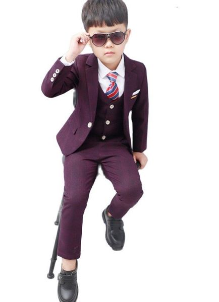 Ternos Flower Boys Wedding Formal Kids Japão Janta de estilo Jaqueta Colete Arco 4pcs Tuxedo Party Host 221205