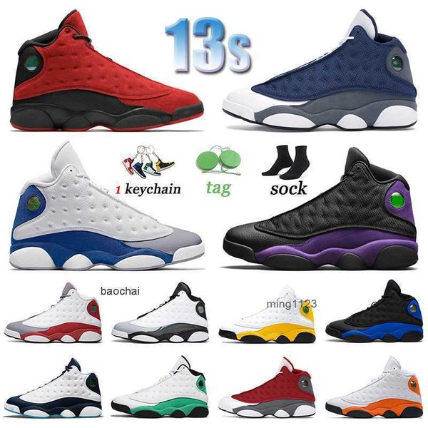 2023 Designer 13 Tênis de basquete de alta qualidade Jumpman Sneakers Barões Alternativos 13s Men feminino French Blue Flint Hyper Royal Del Sol 13s Sports Jordon