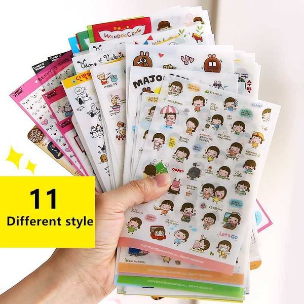 Simpatico coniglio Molang Cartoon Animals Sticker Pvc s Diario Scrapbook Decorazione Cancelleria s