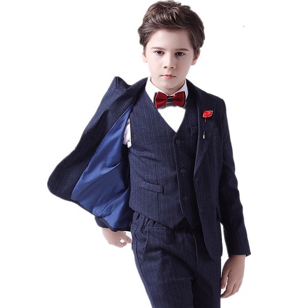 Ternos da primavera Flower Boys Blazer formal Teenager Smoking Roupas Conjunto de roupas infantil Cerimônia de festa infantil de festas de aniversário 221205