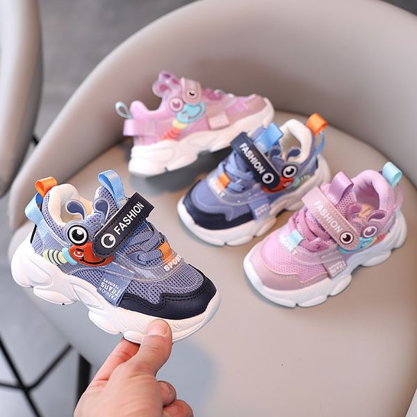 Turnschuhe Kindheit Cartoon Tier Rosa Baby Schuhe Mädchen Fußgewölbe Unterstützung Blau Jungen Chunky Kein Geruch Kleinkind Laufen F01241 221205