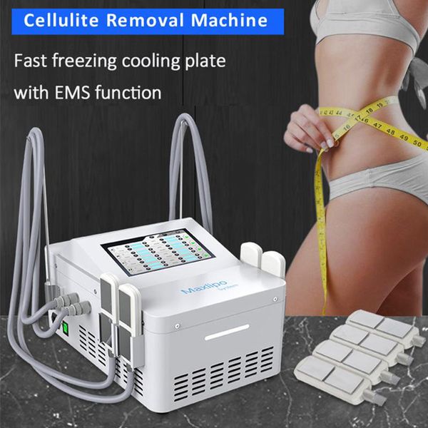 Máquina de congelamento de gordura Cryolipolysis 2 em 1 com EMSlim Muscle Sculpt Body Slimming Beauty Equipment Lipo Cryo Therapy Dispositivo Figura Contorno