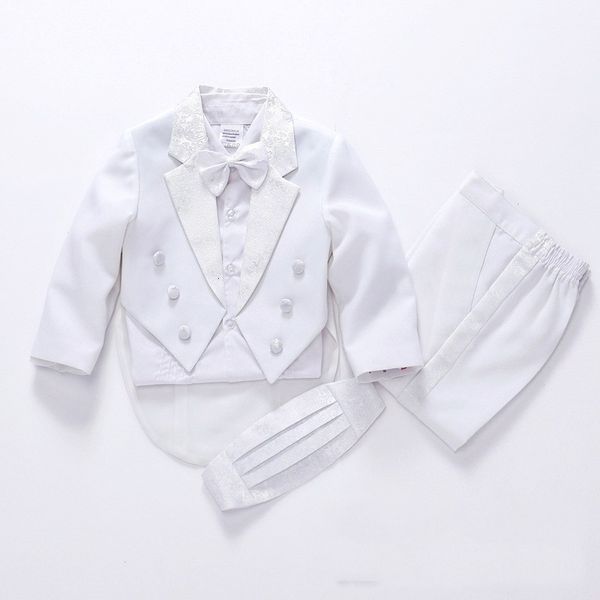 Anzüge Sommer Formelle Kinderkleidung für Jungen Hochzeitsanzug Party Taufe Weihnachtskleid 1 4T Baby Body Anzüge tragen 5 Stück 221205