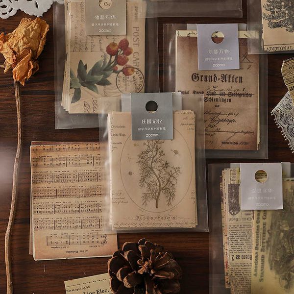 PCS Vintage Eski Gazete Bitkileri Malzeme Kağıt Dekoratif Kırtasiye Scrapbooking Günlüğü Albüm Lable Just Dergi Planlayıcısı