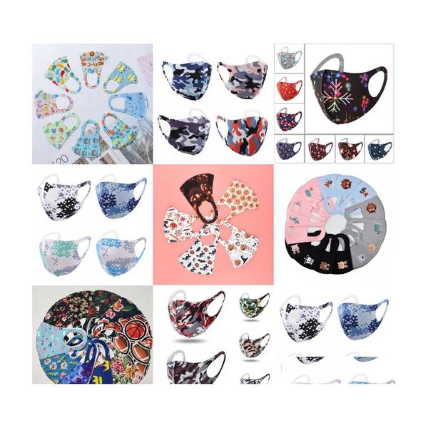 Дизайнерские маски в Stock Cartoon 3D Design Face Mask Mask для ADT Kids Er Roth rot ilk Silk Antibacterial Payable Mrecailtable Drop d dhgkw