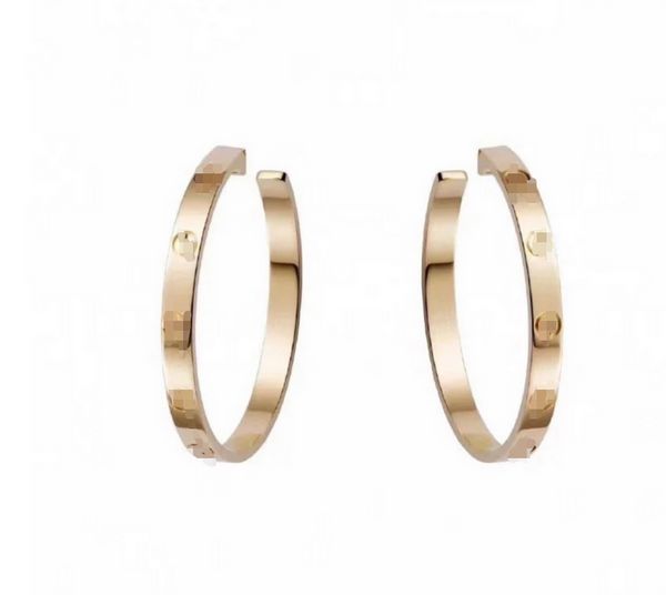 INS Neue Luxus-Edelschmuck-Ohrringe für Damen mit Anhänger, Gold-Herz-Halskette mit gravierten Perlen. Edle und wunderschöne große Ring-Ohrringe