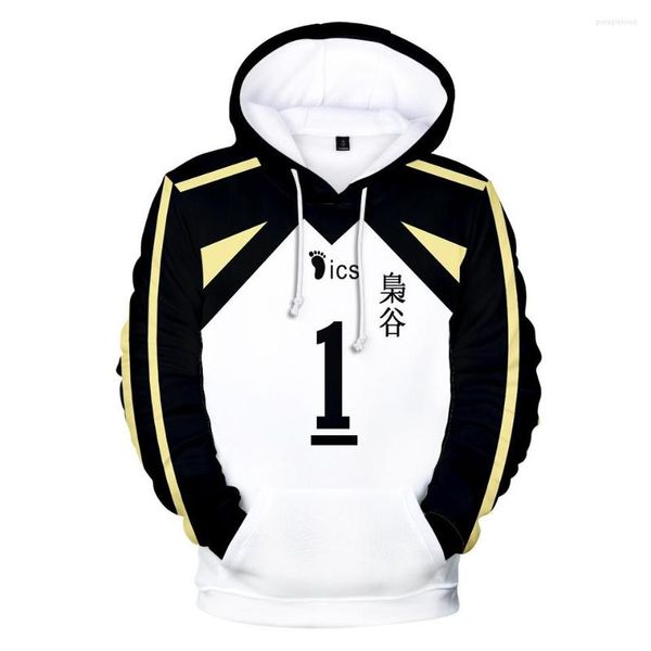 Erkek Hoodies Cosplay Hoodie Sweatshirt Erkekler Anime Haikyuu Siyah Spor Giyim Karasuno Lise Voleybol Kulübü Üniforma Kostümler Katlar