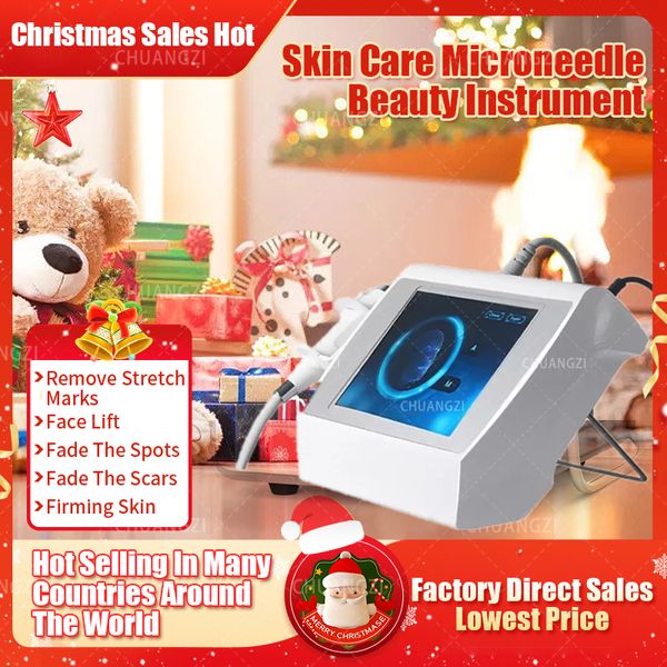 Natale 2023 RF Microneedling Rimozione della cicatrice da acne RF Microneedle Radiofrequenza Rinforzo della pelle Apparecchiatura di bellezza