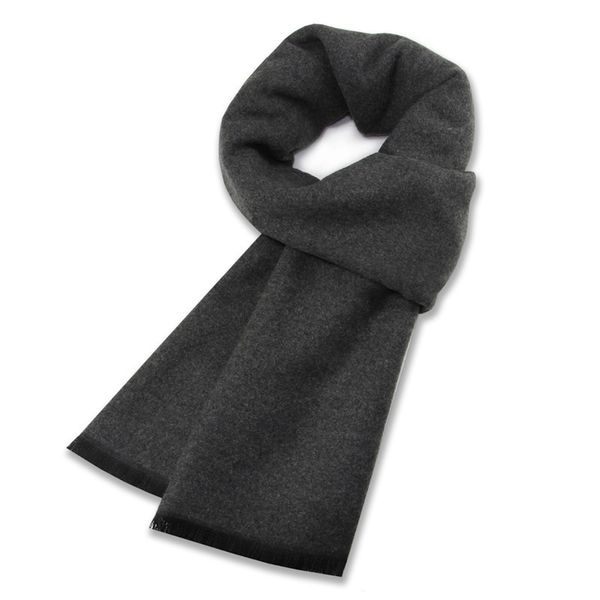 Sciarpe Moda Uomo Soild Color Cashmere Sciarpa Inverno Addensare Caldo Pashmina Scialle Uomo Nero Grigio Casual Sciarpe Nappa Foulard Bufanda 221205