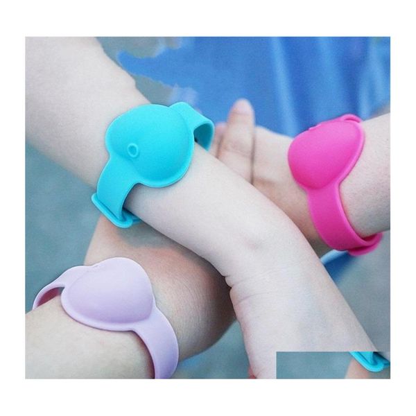 Novità Articoli Sile Orologi Bracciali Disinfettante per le mani Braccialetti Bottiglia di sapone liquido S Per bambini a forma di cuore Arrivo 2 2Lc Drop Consegna Dh5Op