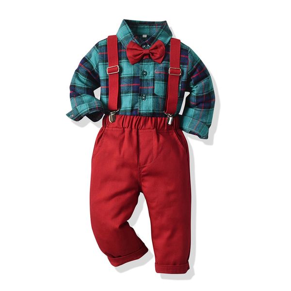 Tute per bambini delicati per bambini 2 pezzi Set per bambini Pantaloni per camicia stampati per moda business per 1 8 anni 221205