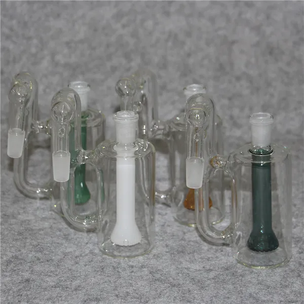 asvangers Waterpijpen 14mm 18mm 45 90 graden matrix perc glas asvanger bubbler met quartz banger glazen kom siliconen container