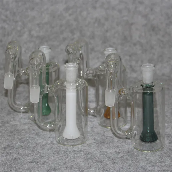 Кальяны пепла ловушки 14 мм 18 мм 45 90 градусов матрицы Perc Glass Ashcatcher Bubbler с Quartz Banger Glass Mowl Silicone Container