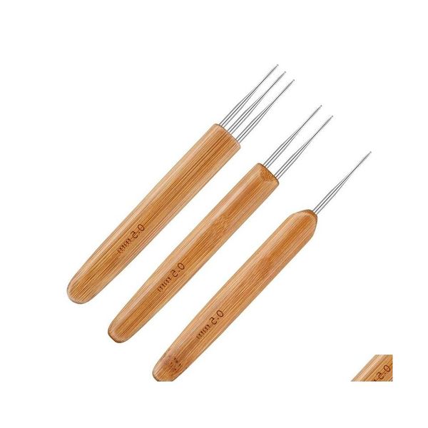 Игла 3pcs/Set Dreadlock Crochet Hook для волос Иглета для инструмента