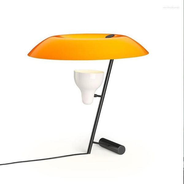 Tischlampen, moderne Designer-Lampe, orange/grau/blau, Lampenschirm aus Eisen, Kunst, dekorative Schreibtischleuchten, Wohnzimmer/Modellzimmer, Flur, Schlafzimmer, Lobby, Café