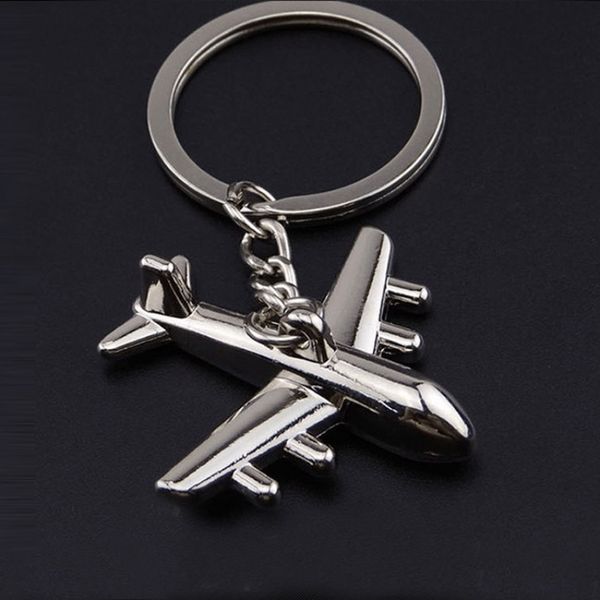 MISE À JOUR Métal avion porte-clés brillant avion porte-clés porte-clés pendentif bijoux de mode pour hommes femmes cadeau de Noël