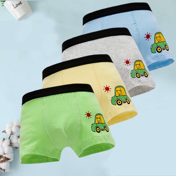 Mutandine Ragazzo Intimo cartone animato per bambini Mutande per adolescenti Pantaloncini per bambini 4 pezzi lotti Pantaloni impilati per uomo Vestiti per bambini Pantys 221205